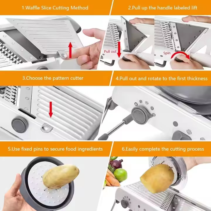 KitchenMaster | Quick, Precise, and Safe Vegetable Slicer