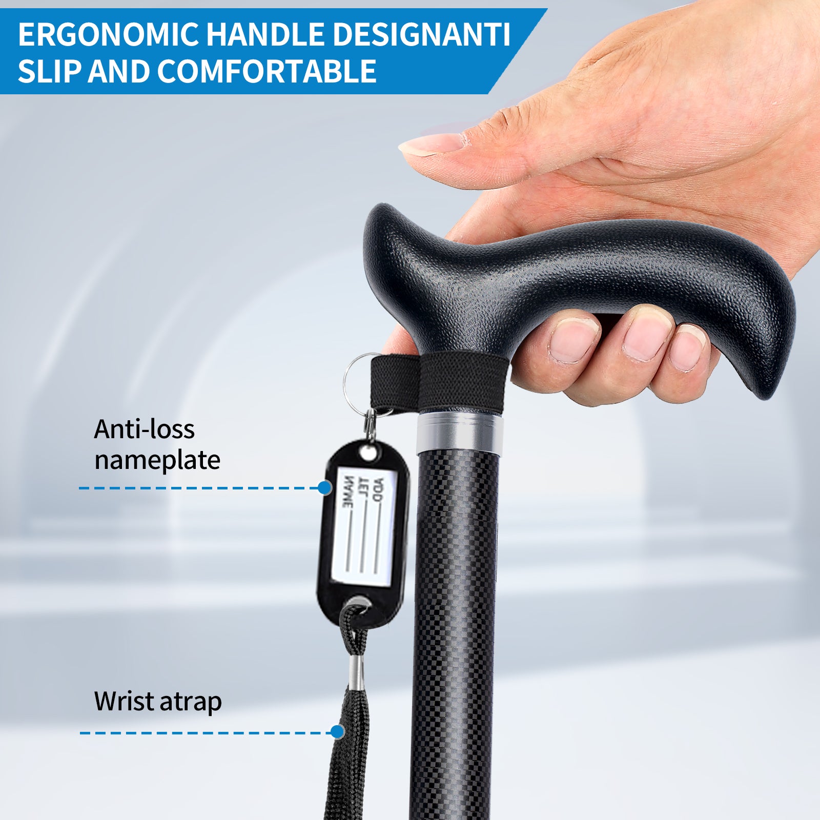 CarbonGlide | Carbon Walking Stick – Ultra-Lightweight & Height Adjustable