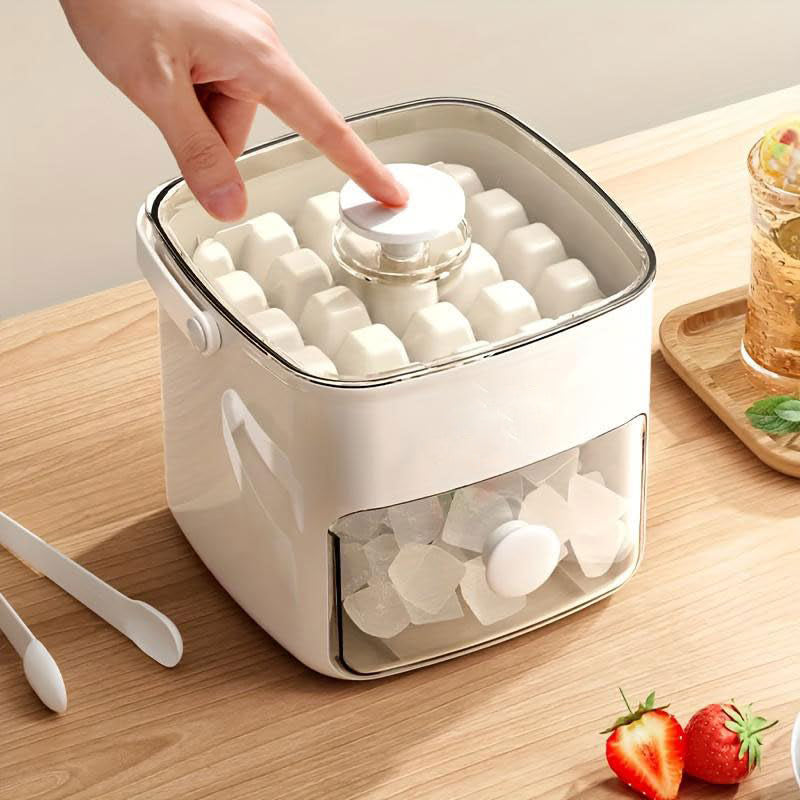 ChillPress Easy-Release Ice Cube Tray with Built-In Storage