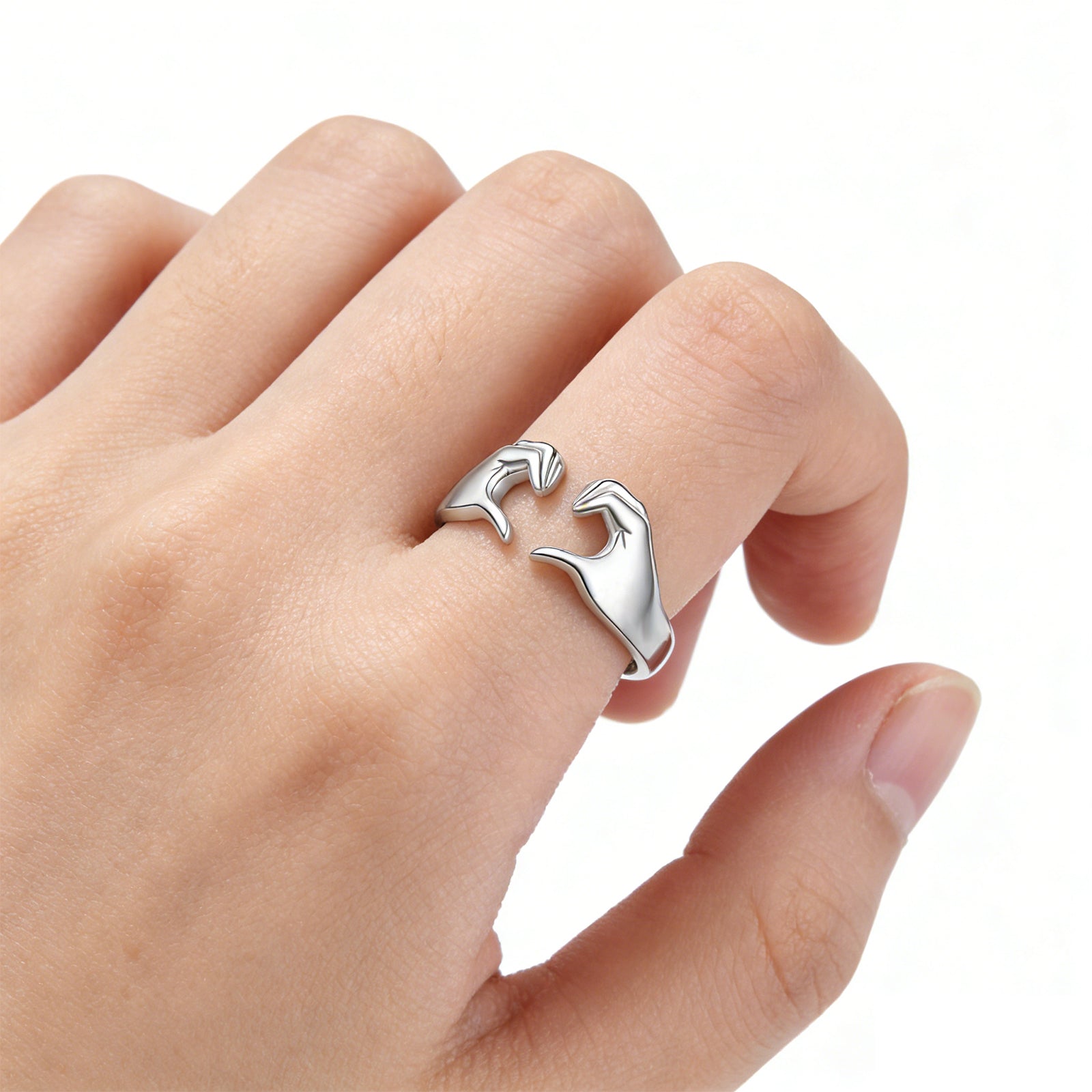 Adjustable Love Ring Bands Hugging Ring Couples