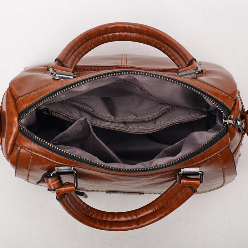 Elegant Soft Leather Shoulder Bag for Women – Versatile Everyday Handbag