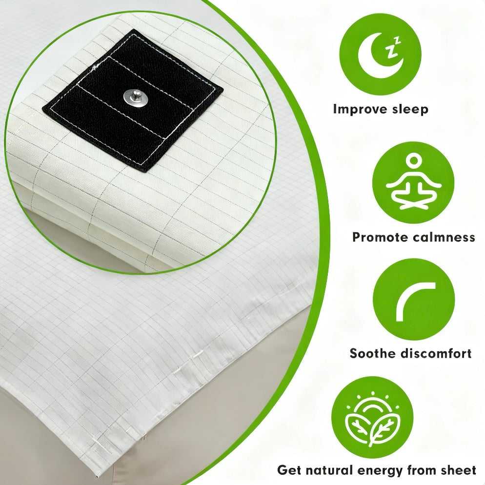Premium Conductive Grounding Sheet – Fitted Earthing Bed Sheet Single & Double Sizes