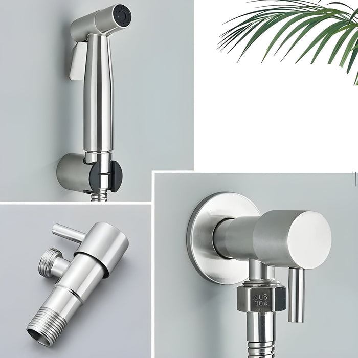 SilkStream Stainless Steel Bidet Sprayer – Hygienic Handheld Toilet Shower for Modern Bathrooms