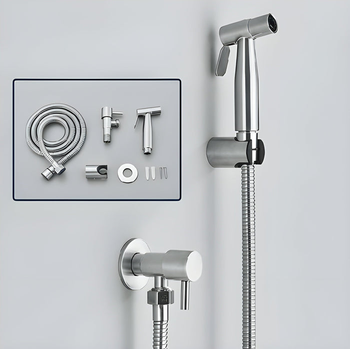 SilkStream Stainless Steel Bidet Sprayer – Hygienic Handheld Toilet Shower for Modern Bathrooms