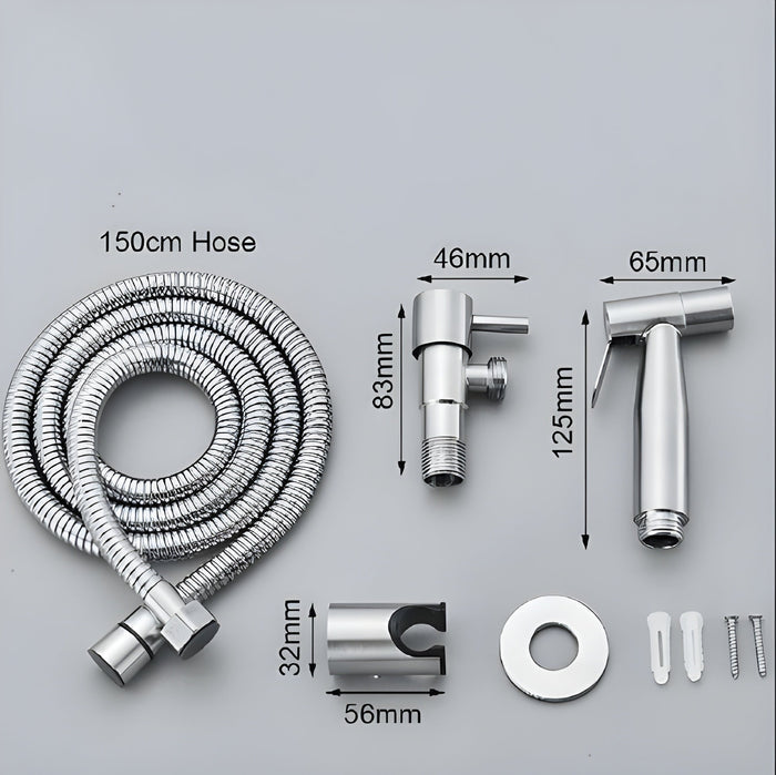 SilkStream Stainless Steel Bidet Sprayer – Hygienic Handheld Toilet Shower for Modern Bathrooms