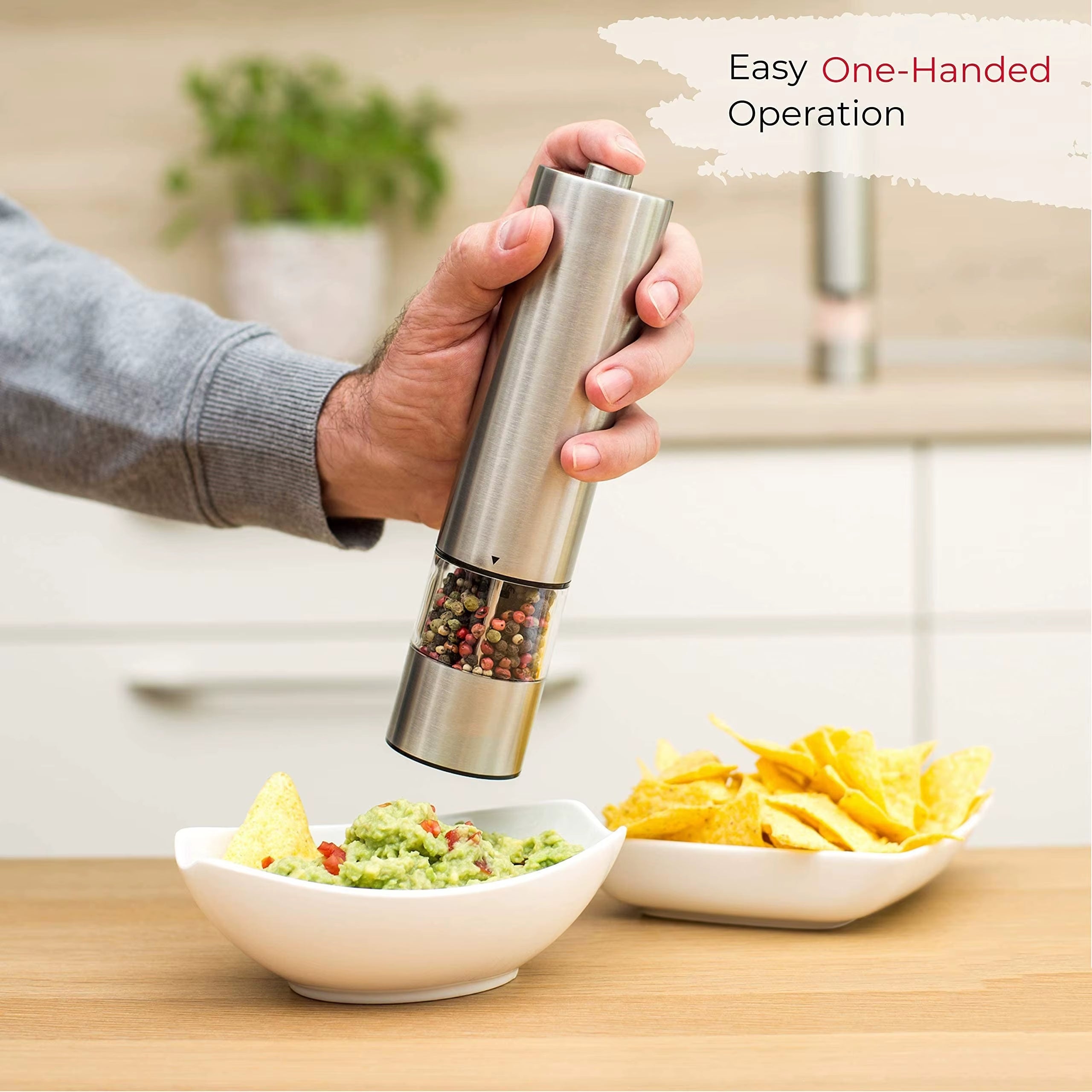 Electric Salt & Pepper Grinder Set
