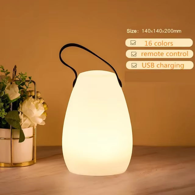 LuminaFusion Lamp – Portable Waterproof Cordless Table Lamp with Remote Control