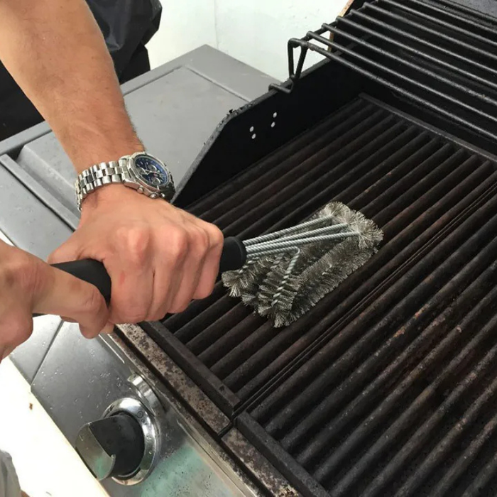 GrillShin-Triple Head Brush for Deep BBQ Cleaning