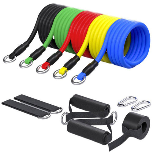 11 Piece Resistance Bands Set – Fitness Workout & Stretch Kit