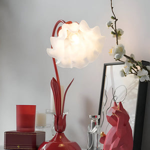 French Antique-Style Table Lamp – Decorative Flower Design Lamp for Bedroom & Living Room