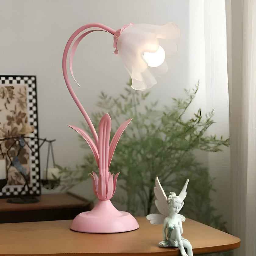 French Antique-Style Table Lamp – Decorative Flower Design Lamp for Bedroom & Living Room