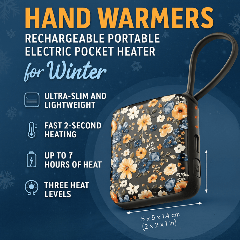 Rechargeable Hand Warmers Electric Pocket Heater Ultra-Slim Design