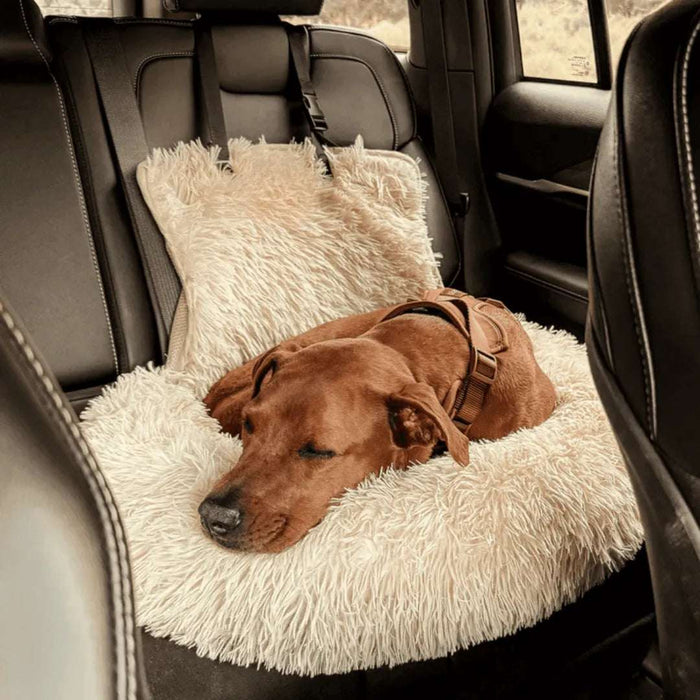 Plush Dog Car Bed