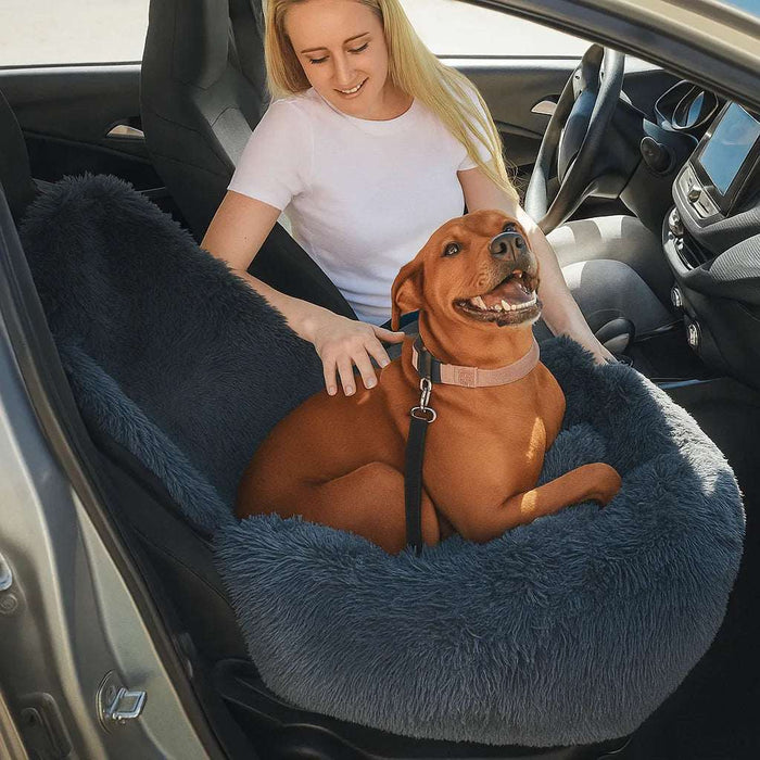Plush Dog Car Bed