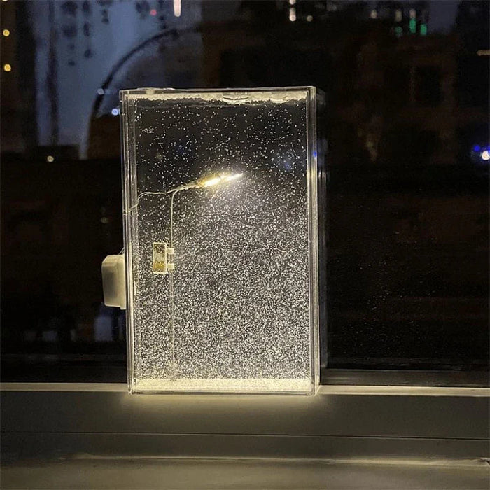 WinterGlow – LED street lamp with magical snow effect decoration