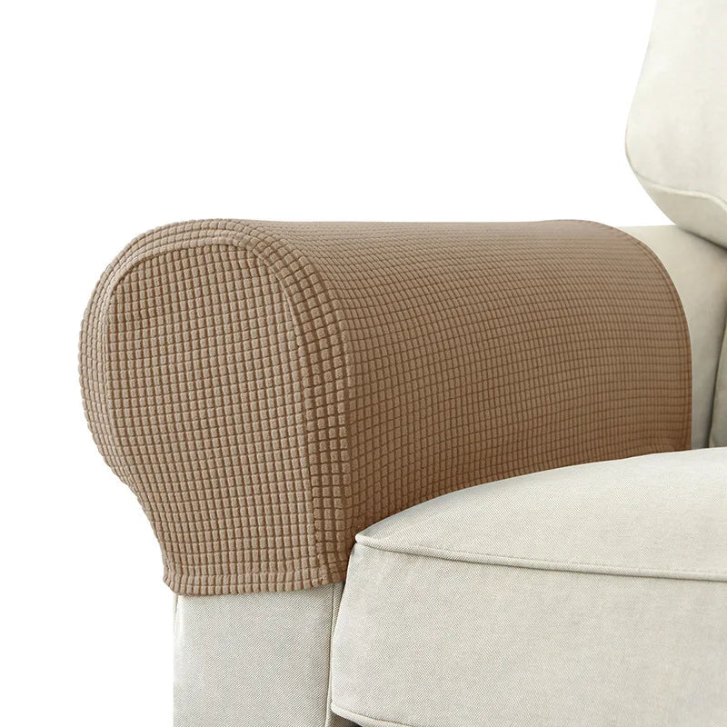 2-Piece Stretch Armrest Covers – Waterproof Quilted Sofa Arm Protectors