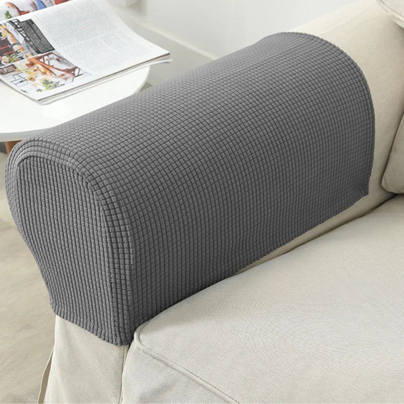 2-Piece Stretch Armrest Covers – Waterproof Quilted Sofa Arm Protectors