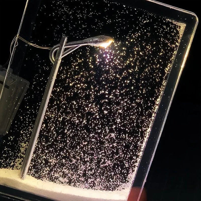 WinterGlow – LED street lamp with magical snow effect decoration