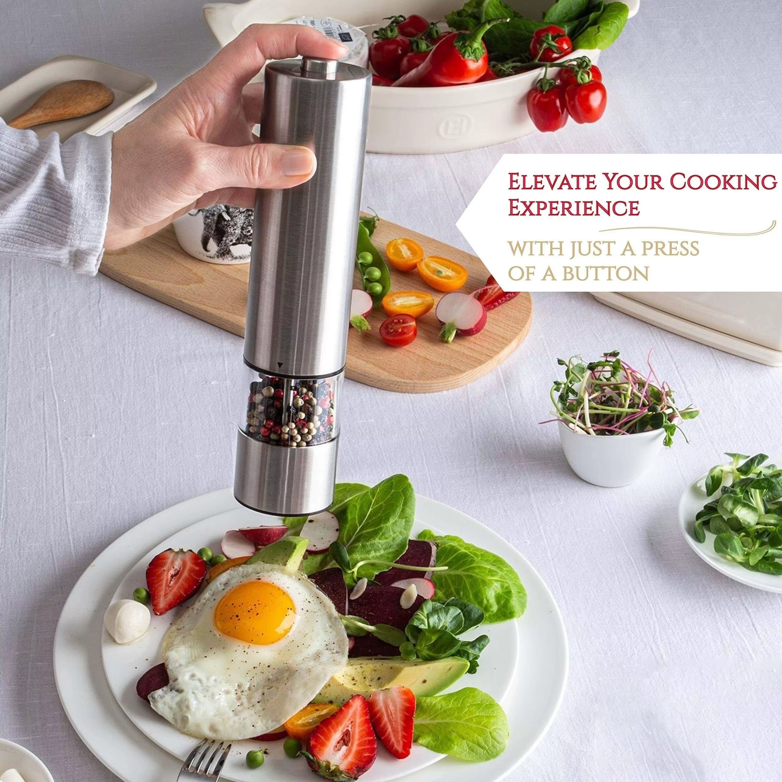 Electric Salt & Pepper Grinder Set