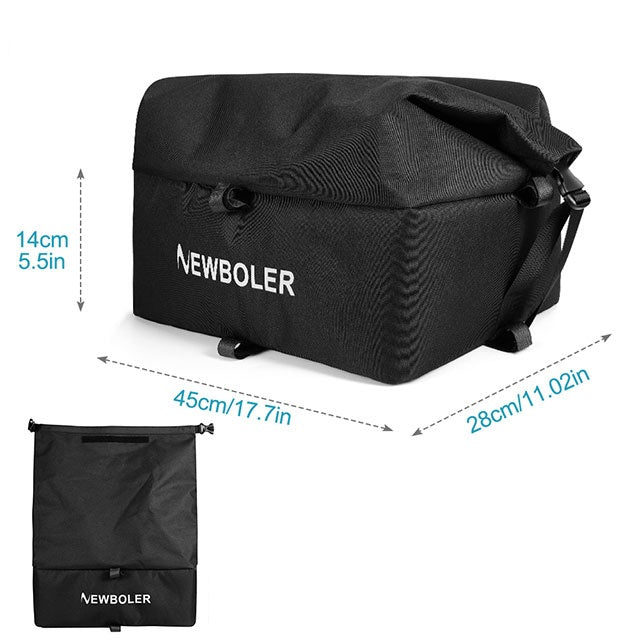 Heavy-Duty Rear Bike Basket with Rack – Large Metal Bicycle Carrier for Groceries, Commutes, and Electric Bike Storage