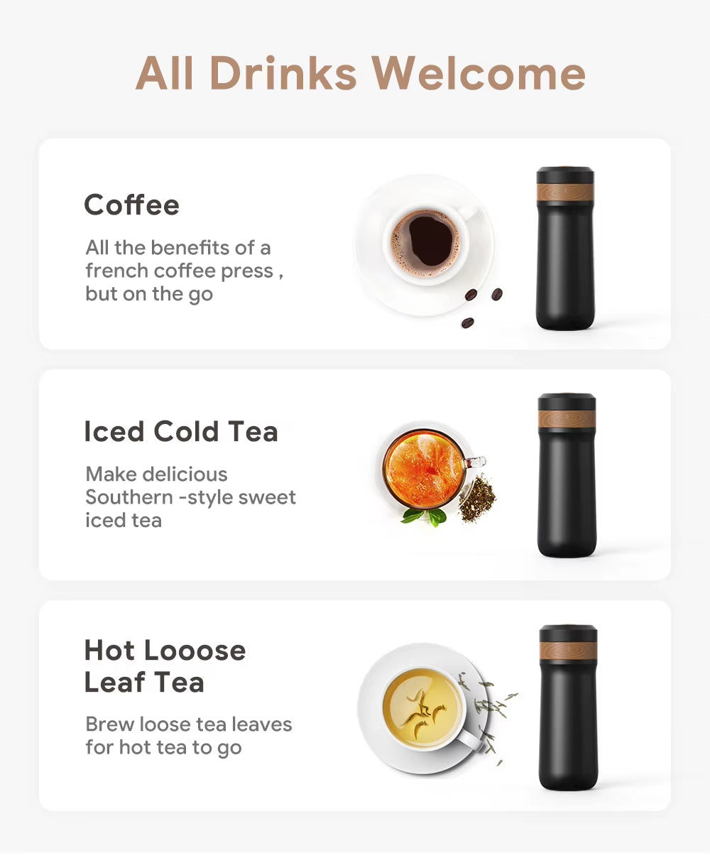 Portable French Press Coffee Maker