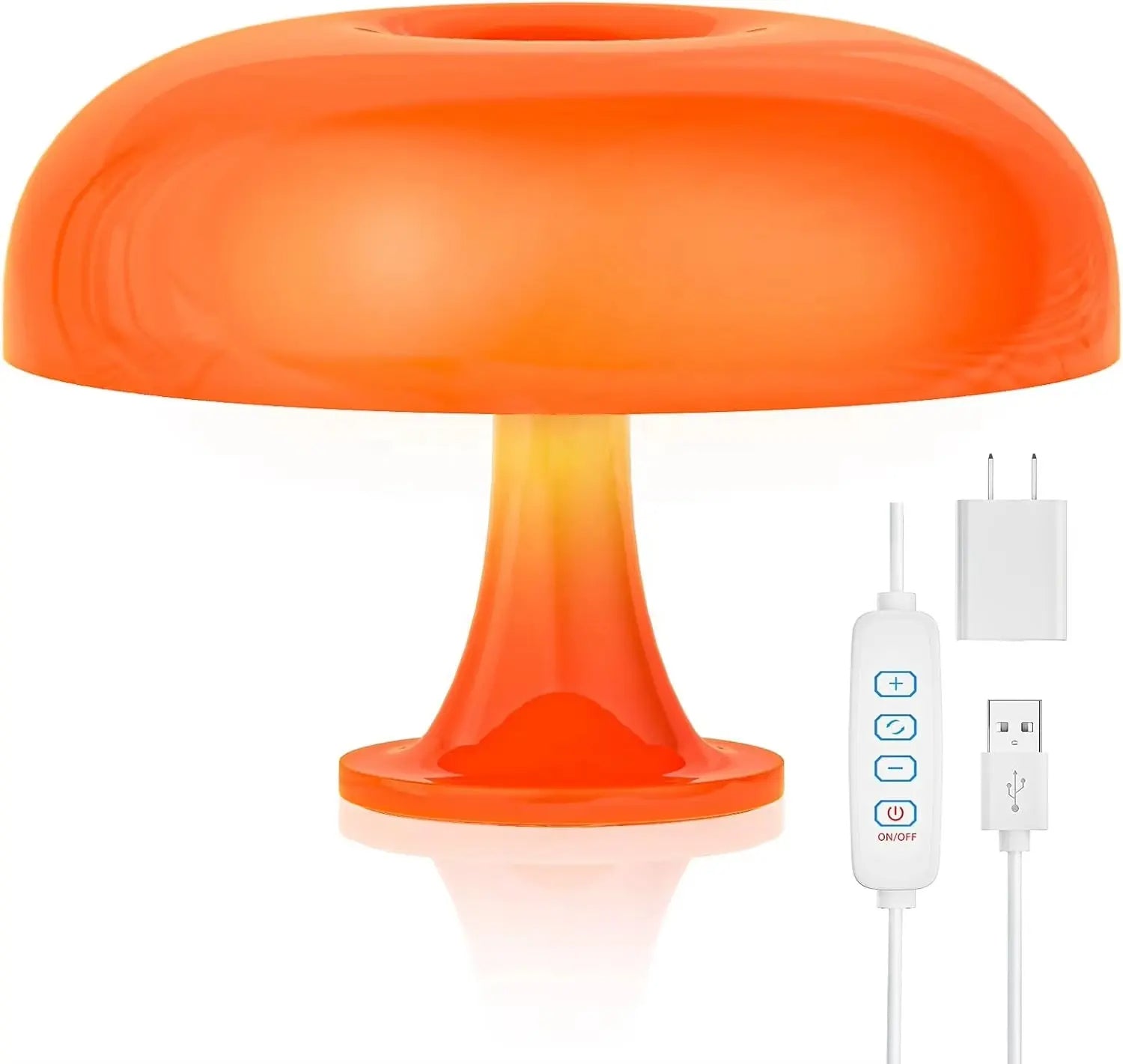 Orange Mushroom Lamp | Timeless Decor