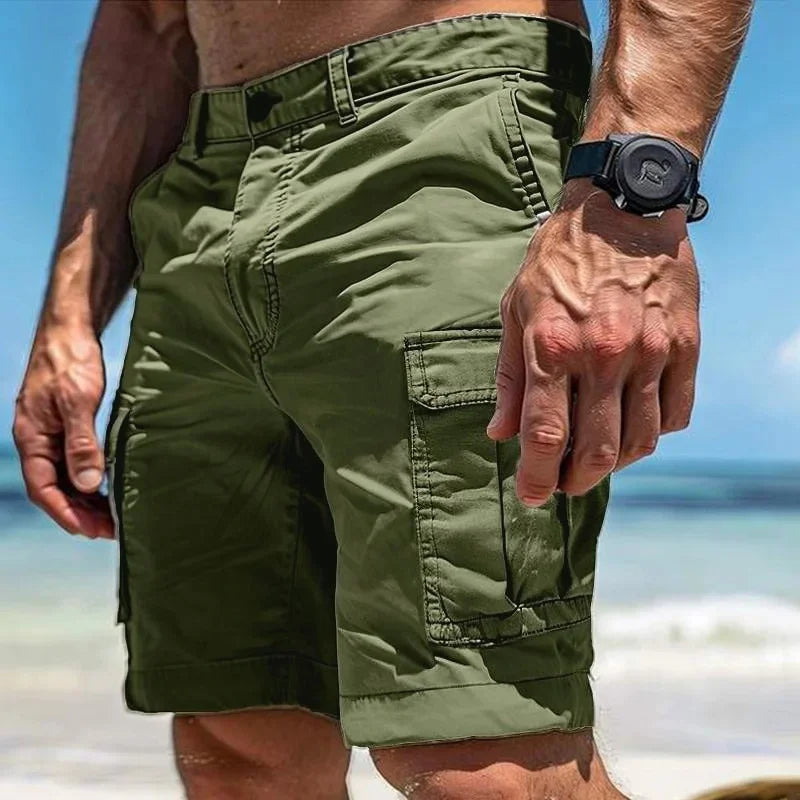 Cotton Cargo Shorts with Pockets for Men