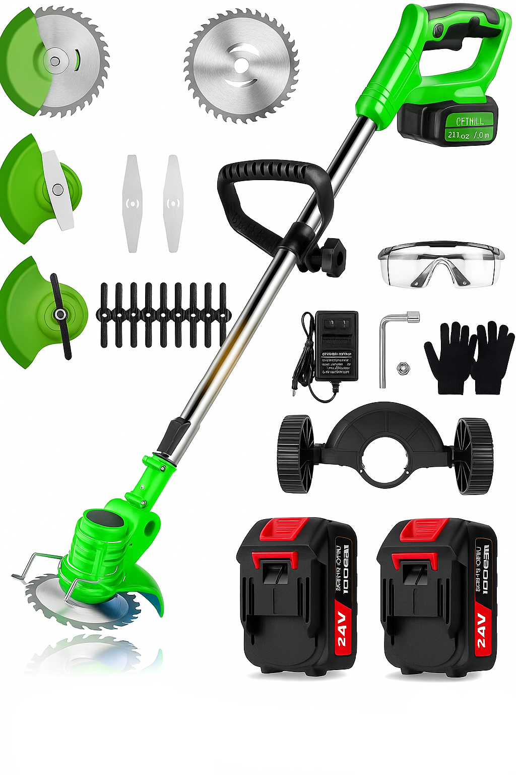 24V Powerful Electric Battery Operated Cordless Grass Trimmer