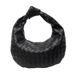 Handbag Vegan Leather Woven Shoulder Bag