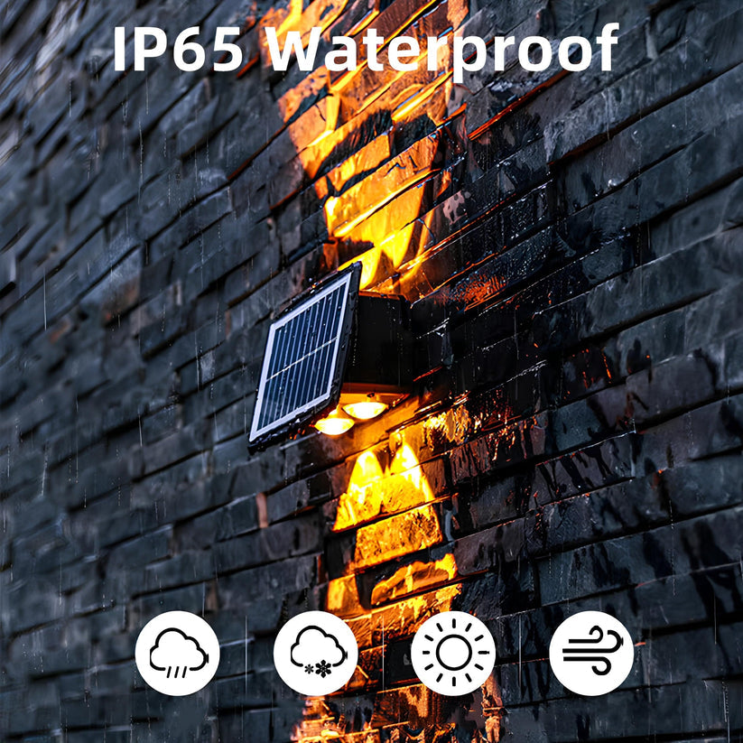 Outdoor Solar LED Wall Light Up and Down Waterproof Garden Lamp