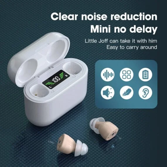 Digital In-Ear Hearing Aids | Tinnitus Relief Sound Therapy | Rechargeable, Noise Reduction