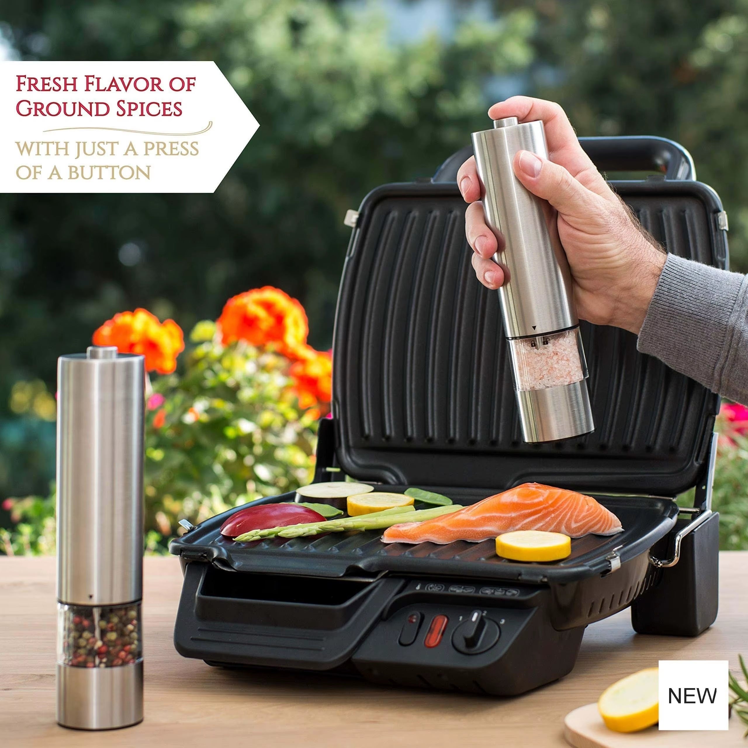 Electric Salt & Pepper Grinder Set