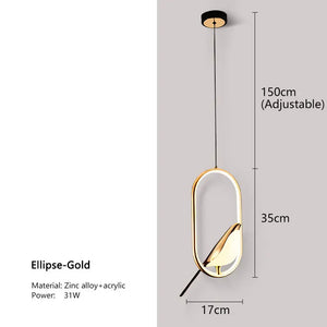 Black Nordic Magpie Bird LED Pendant Lamp – Stylish Indoor Chandelier for Kitchen and Bedroom Lighting