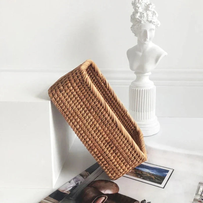 WillowFrame Hand-Woven Rattan Storage Basket