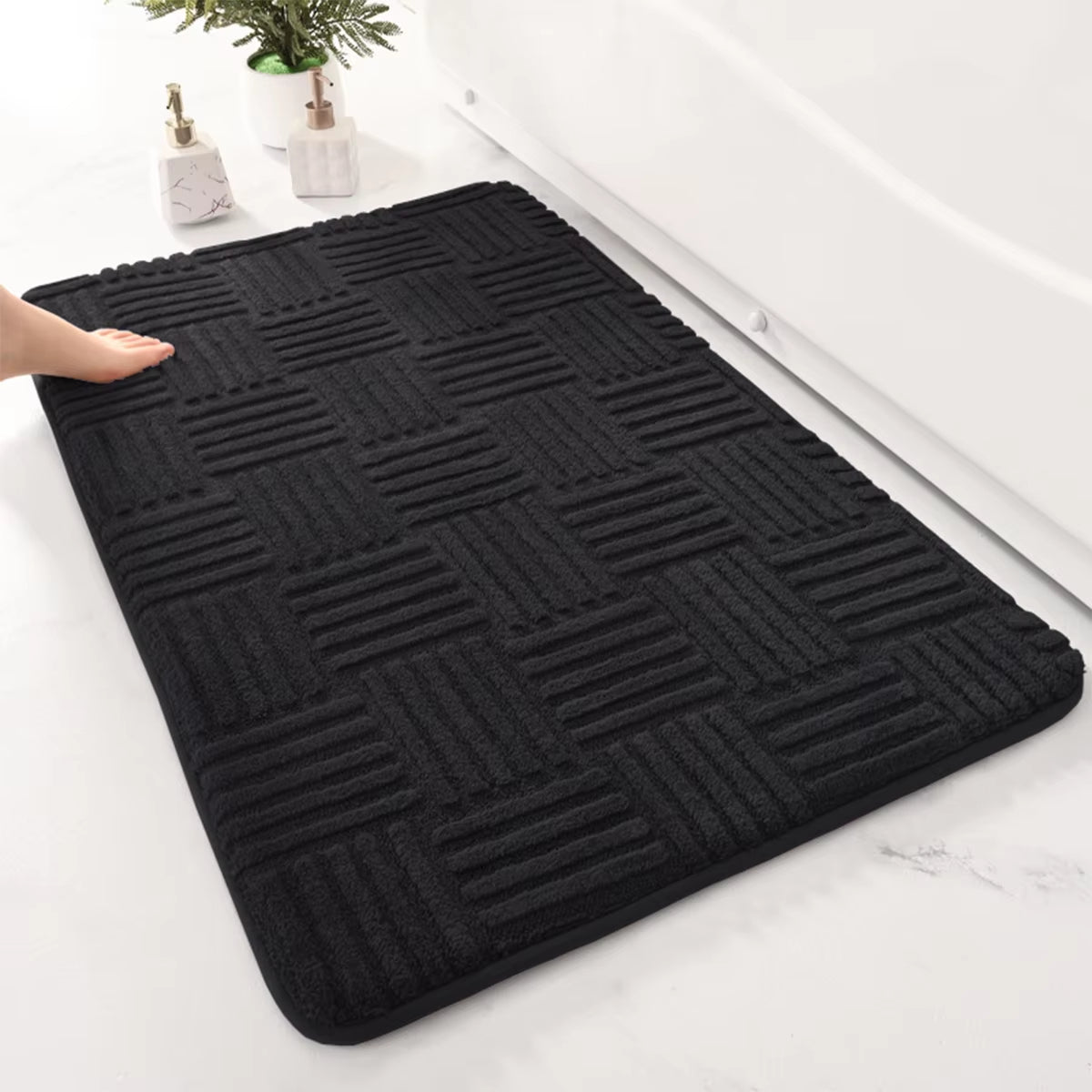 FormaGrid Bath Mat – Sculpted Softness for Everyday Grounding