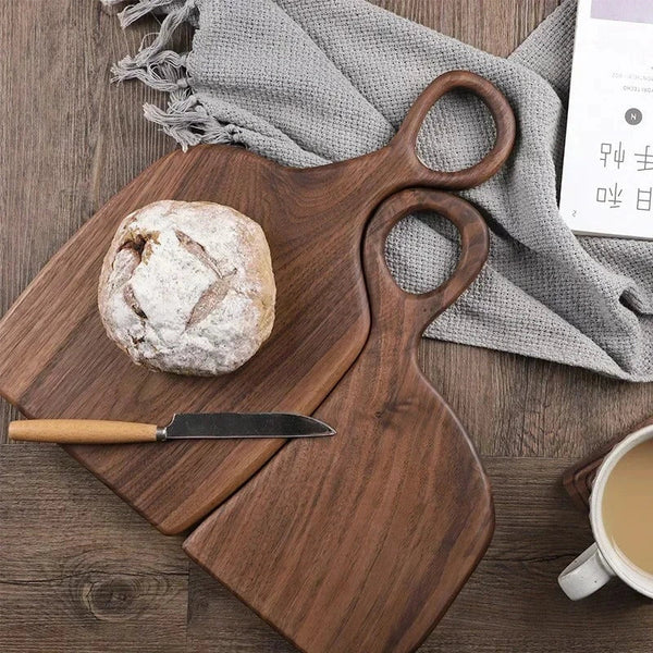 NutriCraft – Luxury Walnut Cutting Board with Double-Sided Functionality for Kitchen and Presentation
