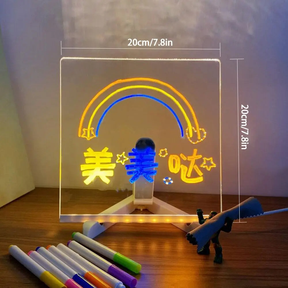 GlowSketch™ LED Drawing Board – Reusable Creativity, Soothing Night Light & USB Rechargeable for Kids
