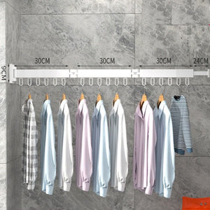 Retractable Cloth Drying Rack – Folding Wall-Mount Hanger