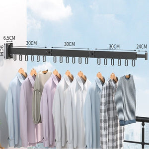 Retractable Cloth Drying Rack – Folding Wall-Mount Hanger