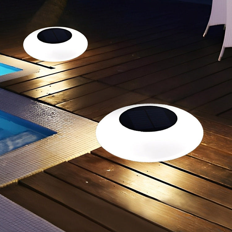 Round Colorful RGB LED Waterproof Solar Modern Outdoor Lights Pool Lights Water Floating Light Pond Lamp