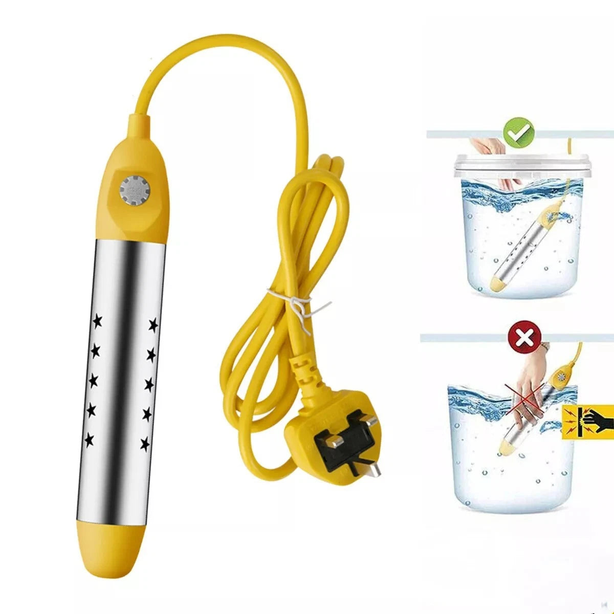Electric Water Heater - 2500W Floating Portable Immersion Reheater Suspension Bathroom/Swimming Pool