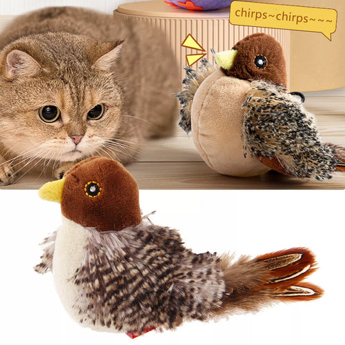 Interactive Sound Bird Cat Toy – Flapping Feather Fun for Indoor Cats