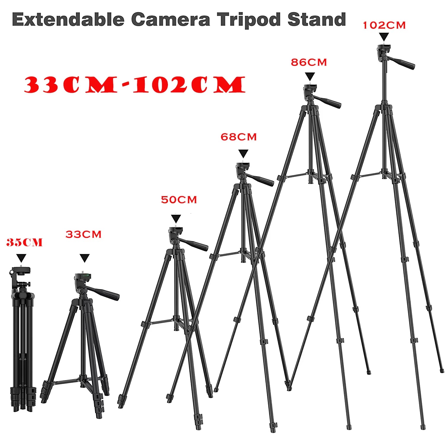 Extendable Phone Tripod with Bluetooth Remote - Versatile Selfie Stick & Stand