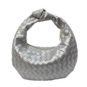 Handbag Vegan Leather Woven Shoulder Bag