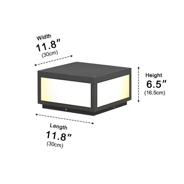 Solar Waterproof Post Cap Aluminum Column Pedestal Light