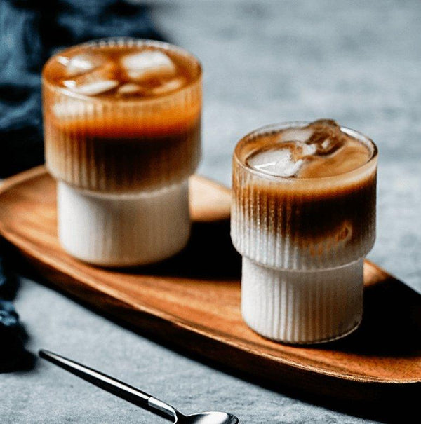 VetroVibes – Luxury Ribbed Glass Set with Stylish Charm