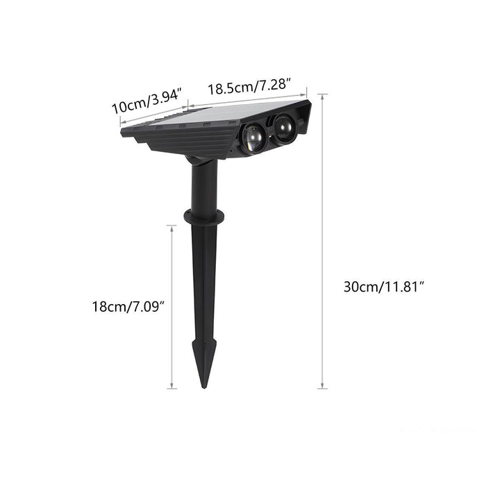 Waterproof LED Solar Multi-zoom Spot Light Landscape Lighting RGB