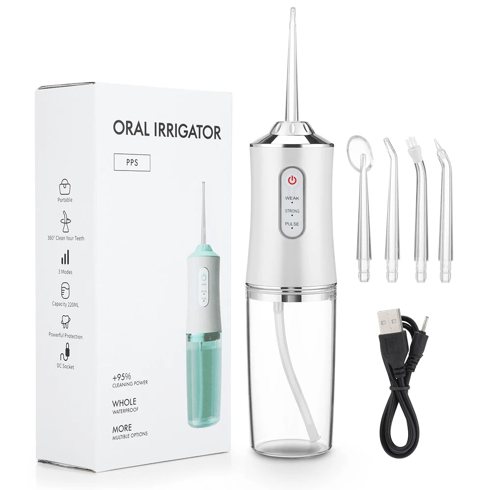 Cordless Water Flosser – Portable Rechargeable Oral Irrigator for Deep Cleaning