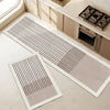 Quickdry Absorbing Kitchen Mat with Anti-Slip Back - Elegant Striped Design for Kitchen and Entryway Use
