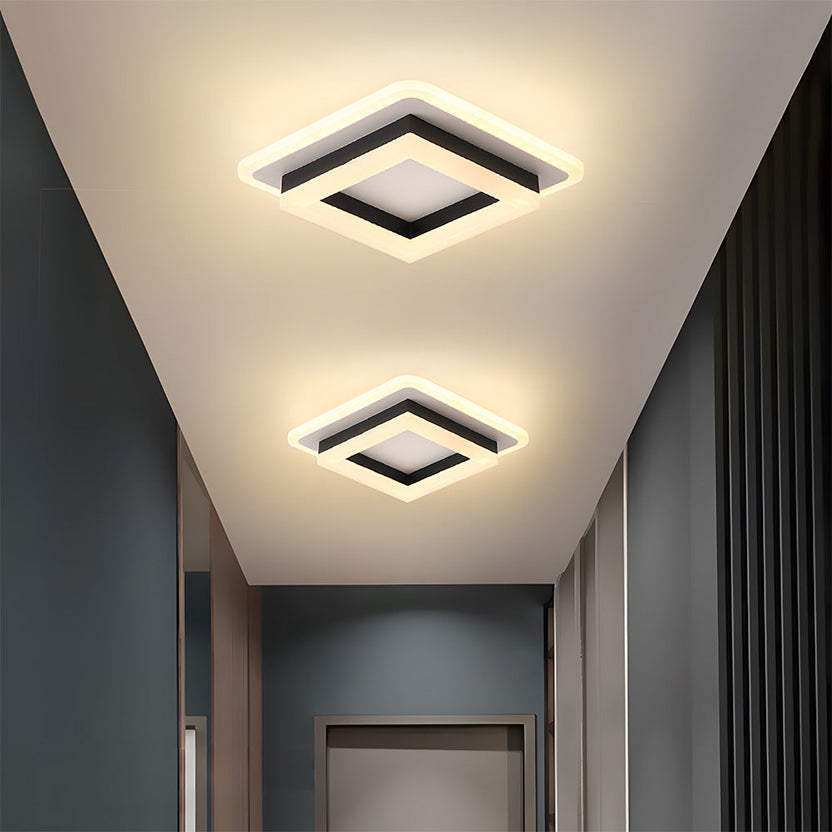 Square LED Ceiling Light | Modern Hallway and Bedroom Lighting